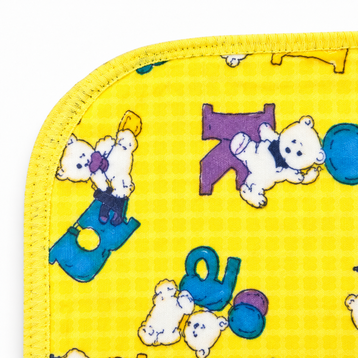 BABY PLASTIC CHANGING SHEET BEAR PRINT YELLOW