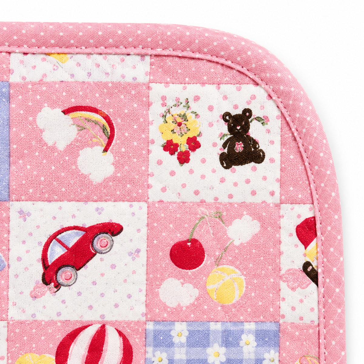 BABY PLASTIC CHANGING SHEET CAR PRINT PINK