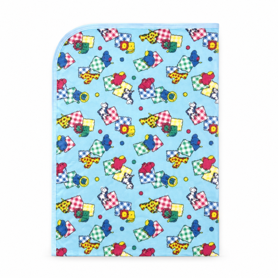 BABY PLASTIC CHANGING SHEET LION PRINT BLUE