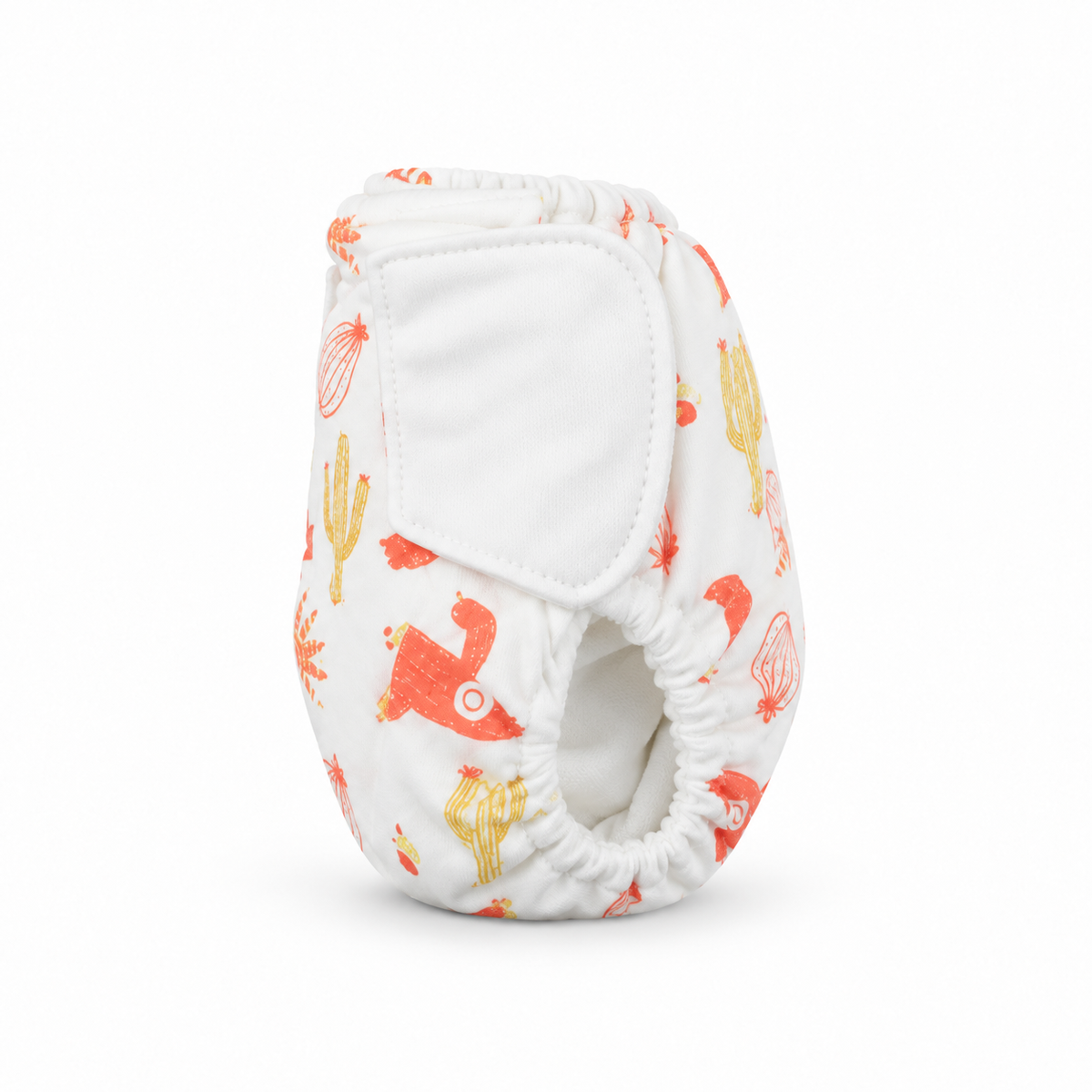 BABY DIAPER BUTTON OCEAN PRINTED ORANGE