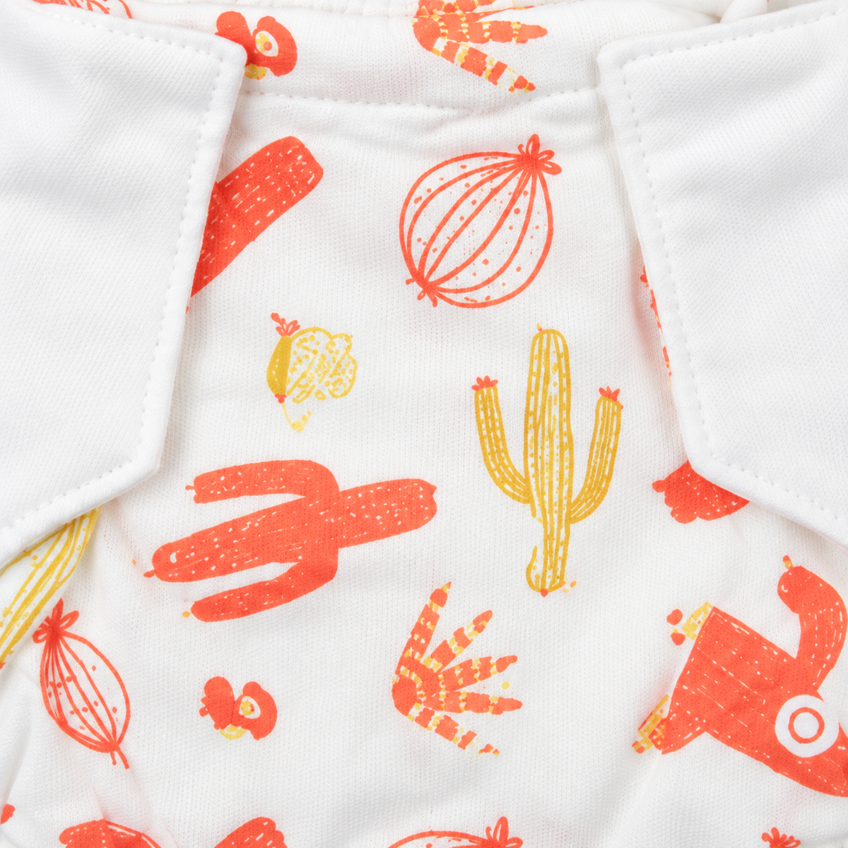 BABY DIAPER BUTTON OCEAN PRINTED ORANGE