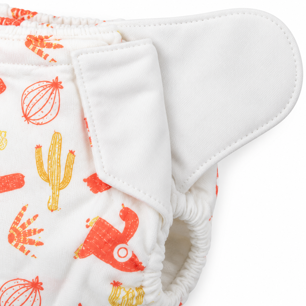 BABY DIAPER BUTTON OCEAN PRINTED ORANGE