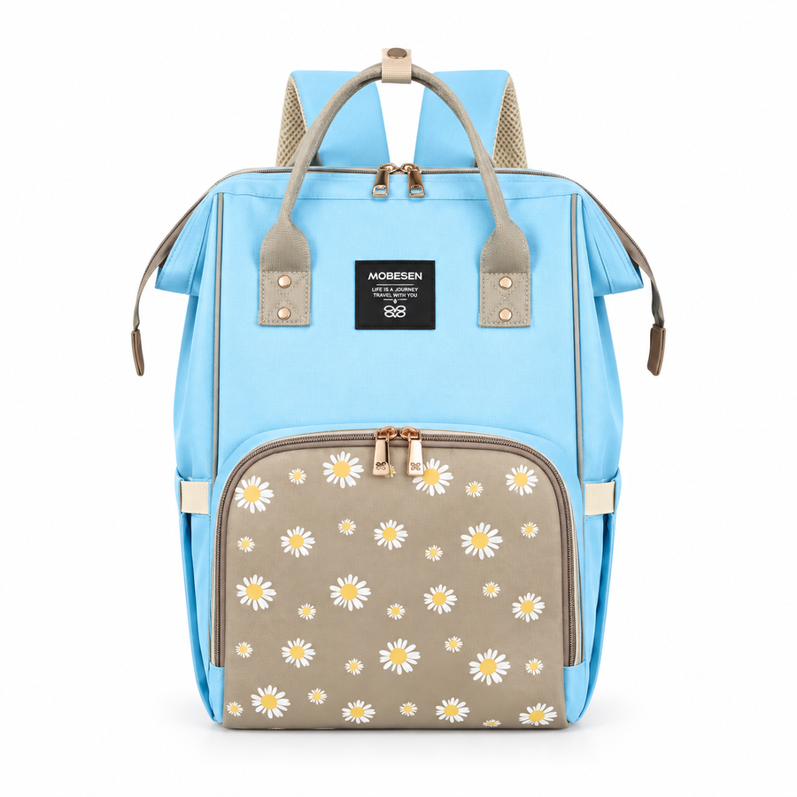 Baby Diaper Bag Printed Blue