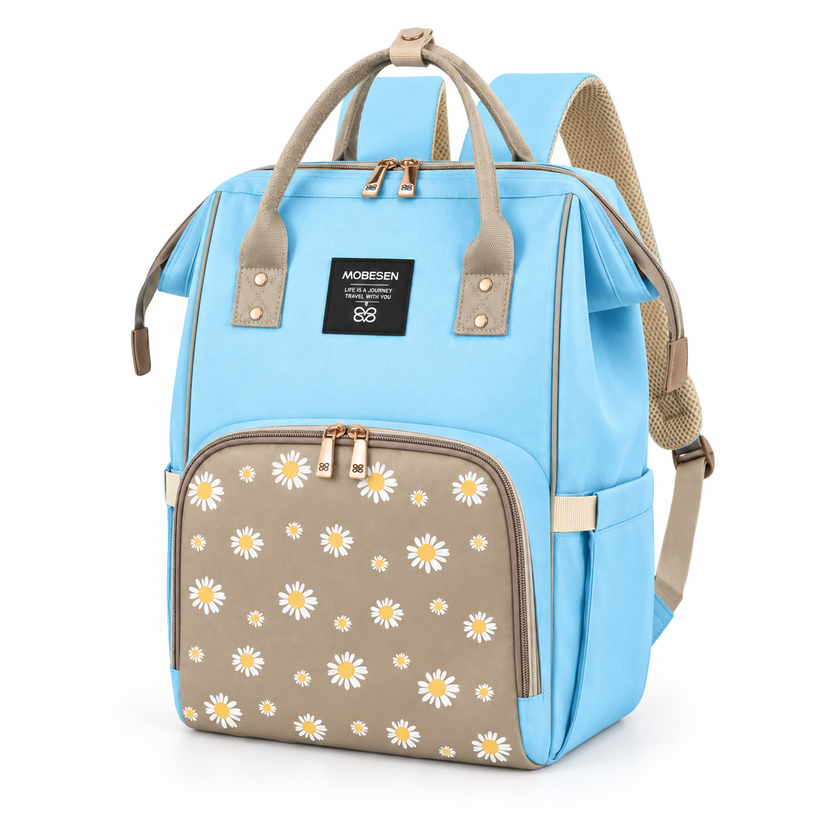 Baby Diaper Bag Printed Blue