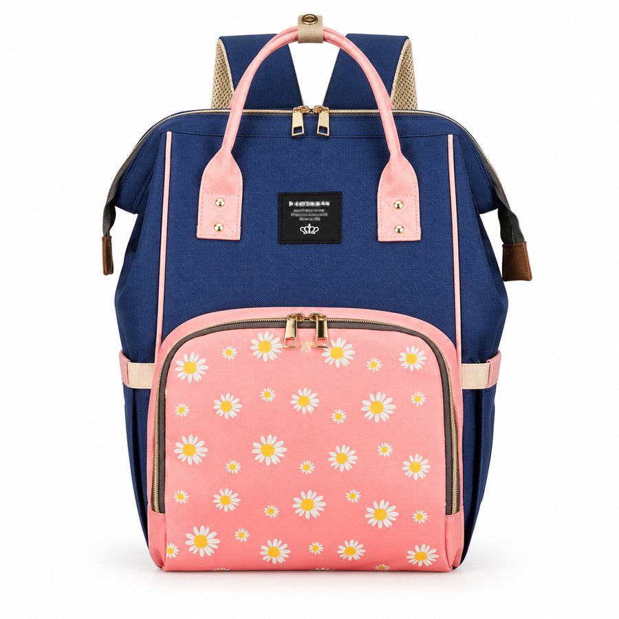 Baby Diaper Bag Printed Pink