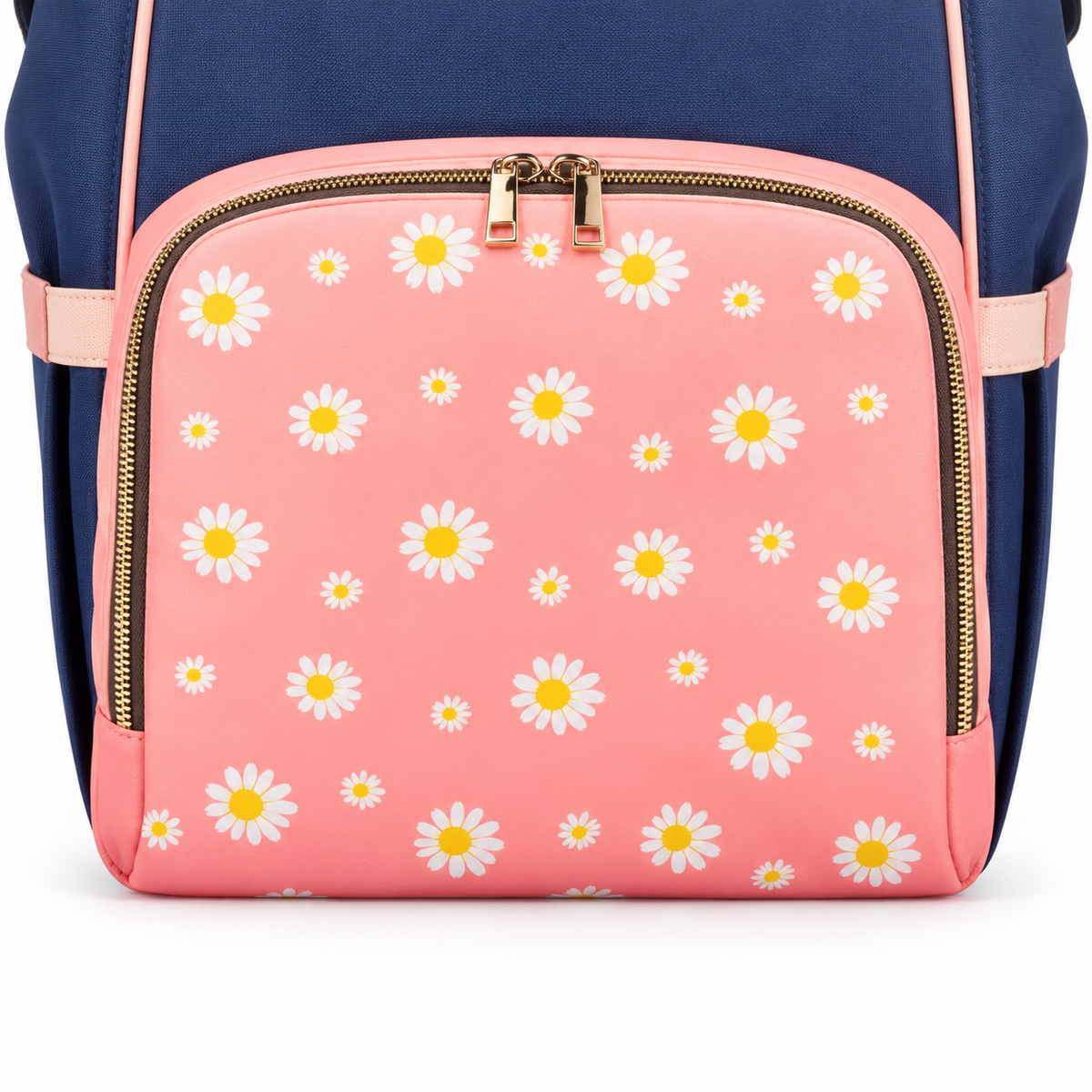Baby Diaper Bag Printed Pink