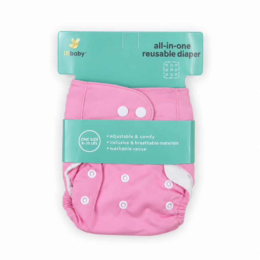 BABY DIAPER BUTTON PINK