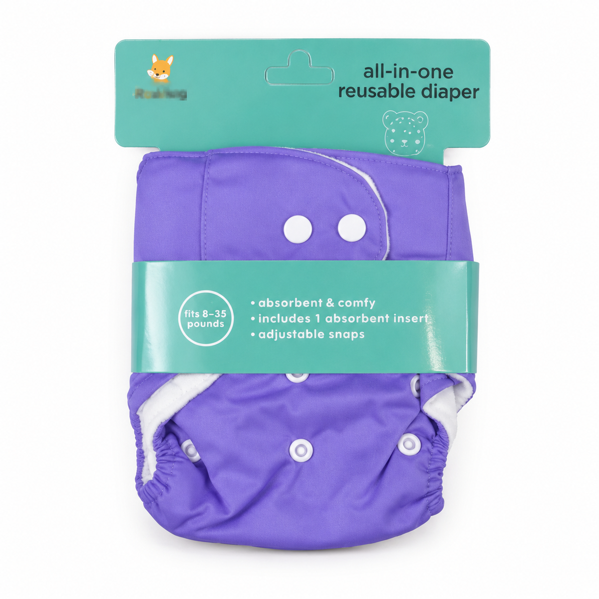 BABY DIAPER BUTTON PURPLE