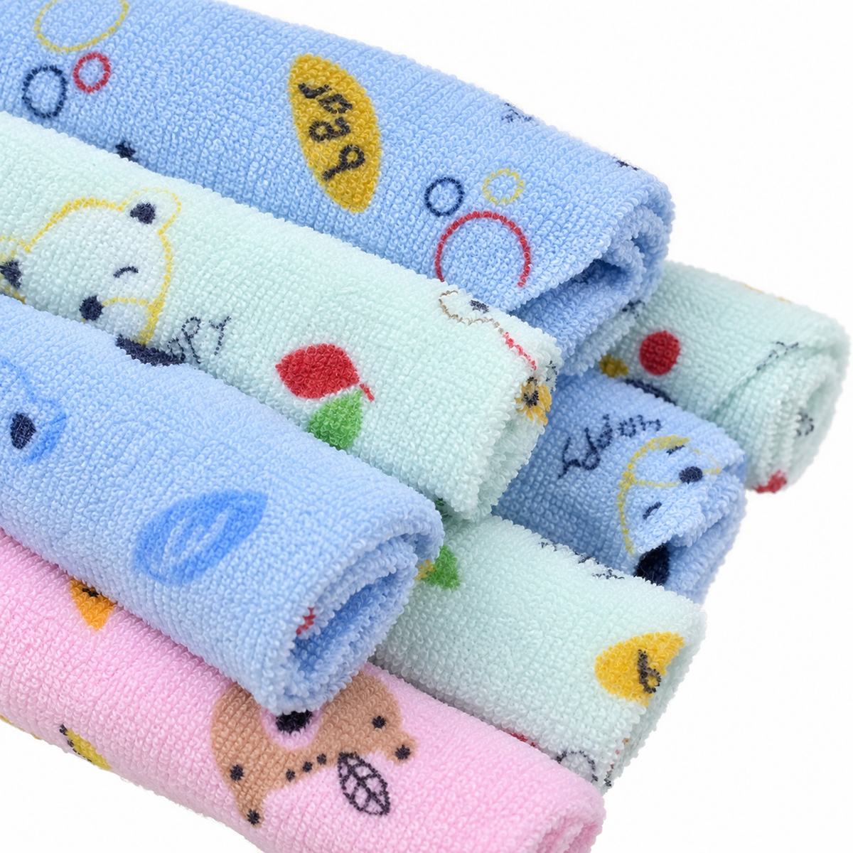 BABY FACETOWEL 7PCS PRINTED MULTI