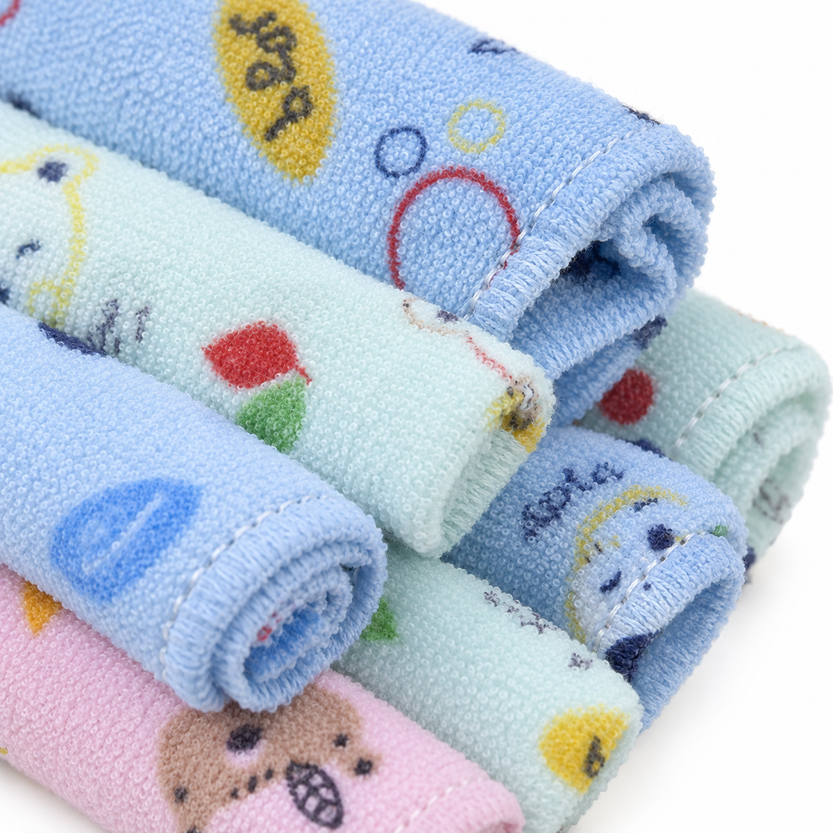 BABY FACETOWEL 7PCS PRINTED MULTI