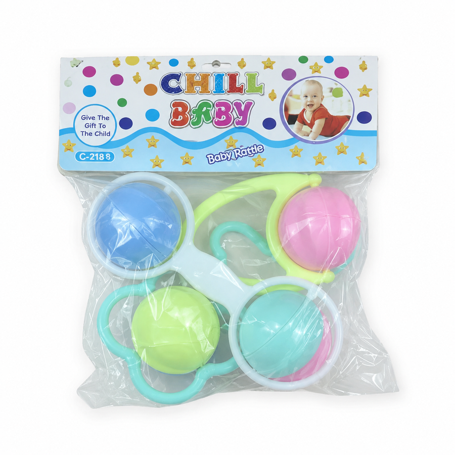 BABY RATTLE SET 3PCS PURPLE