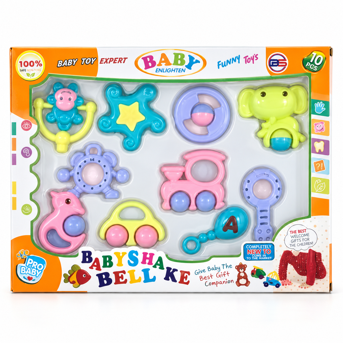BABY SHAKE BELL BOX 10PCS