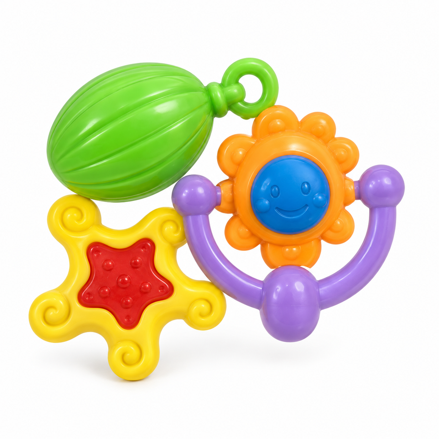 DYNAMIC BABY RATTLE SET 3 PCS