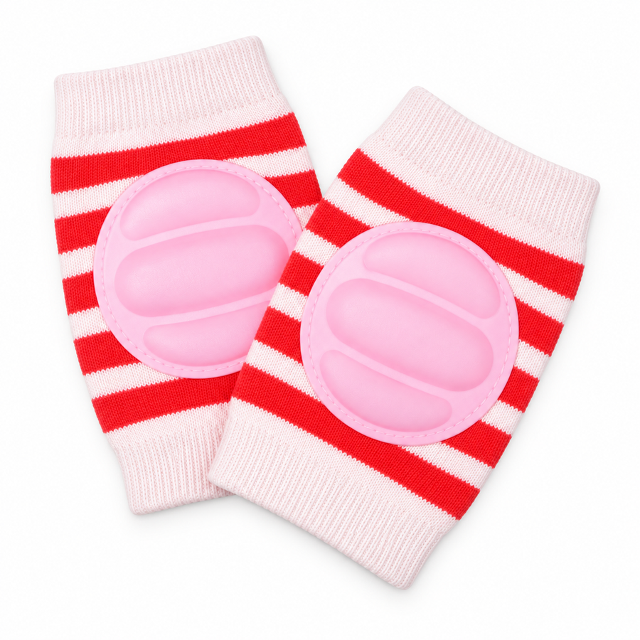 BABY KNEE PAD LINE PRINTED PINK