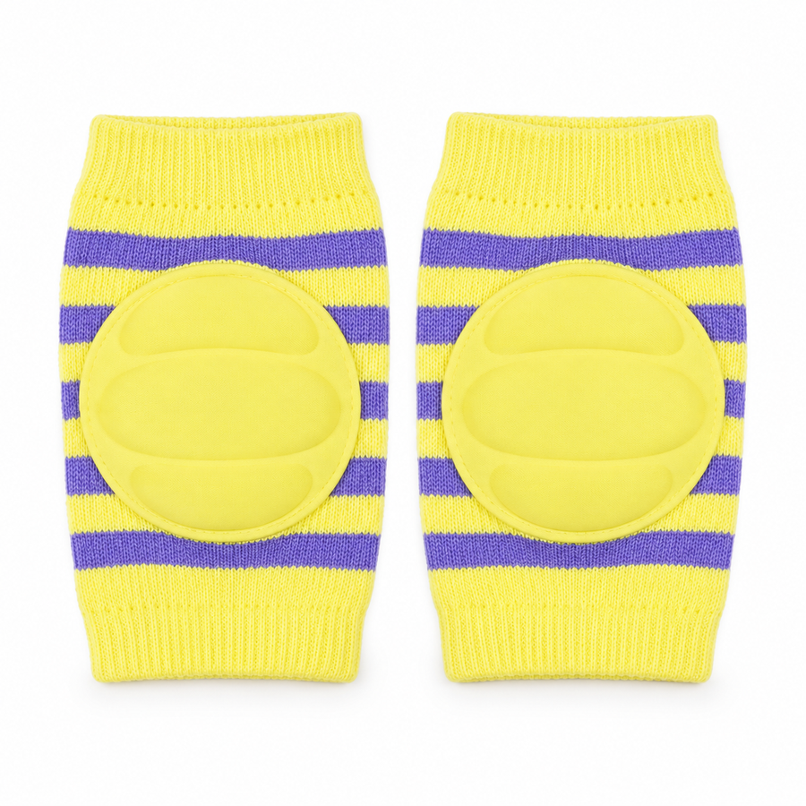 BABY KNEE PAD LINE PRINTED YELLOW
