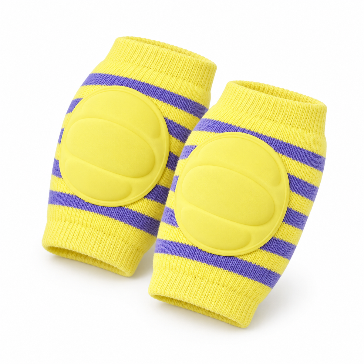 BABY KNEE PAD LINE PRINTED YELLOW