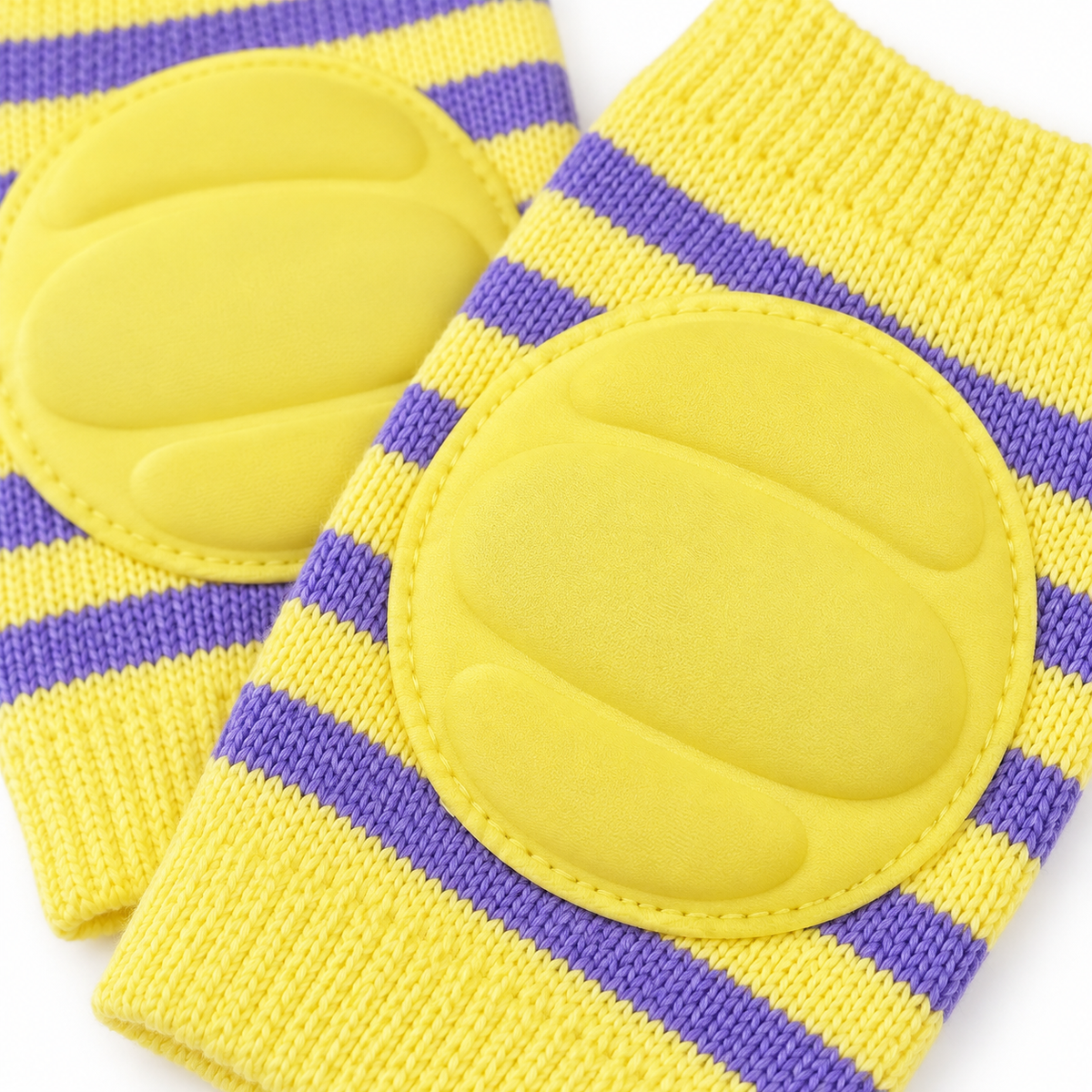 BABY KNEE PAD LINE PRINTED YELLOW
