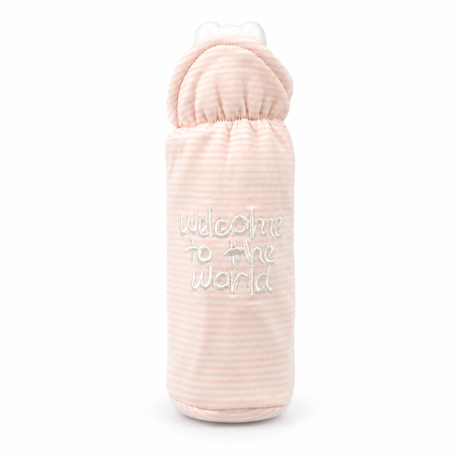 BABY FEEDER COVER WELCOME TO THE WORLD PINK