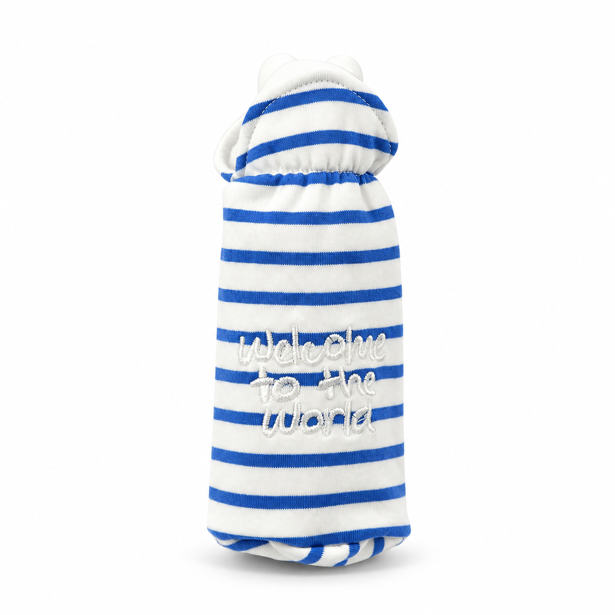 BABY FEEDER COVER WELCOME TO THE WORLD BLUE