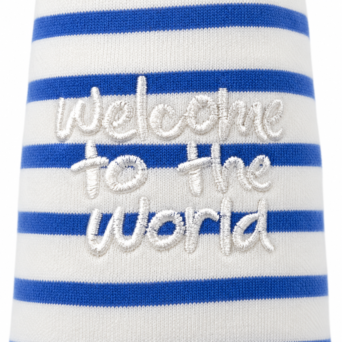 BABY FEEDER COVER WELCOME TO THE WORLD BLUE