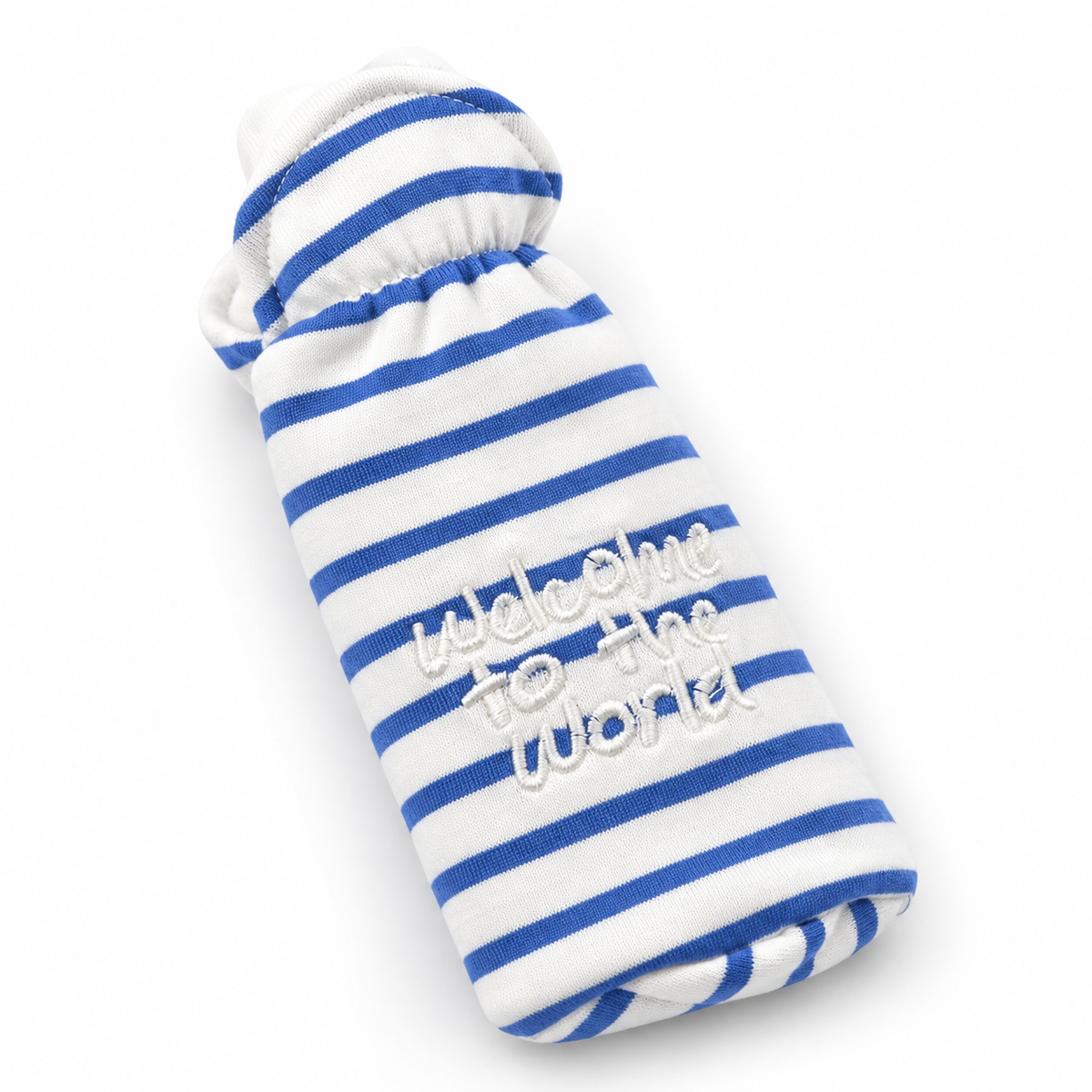 BABY FEEDER COVER WELCOME TO THE WORLD BLUE