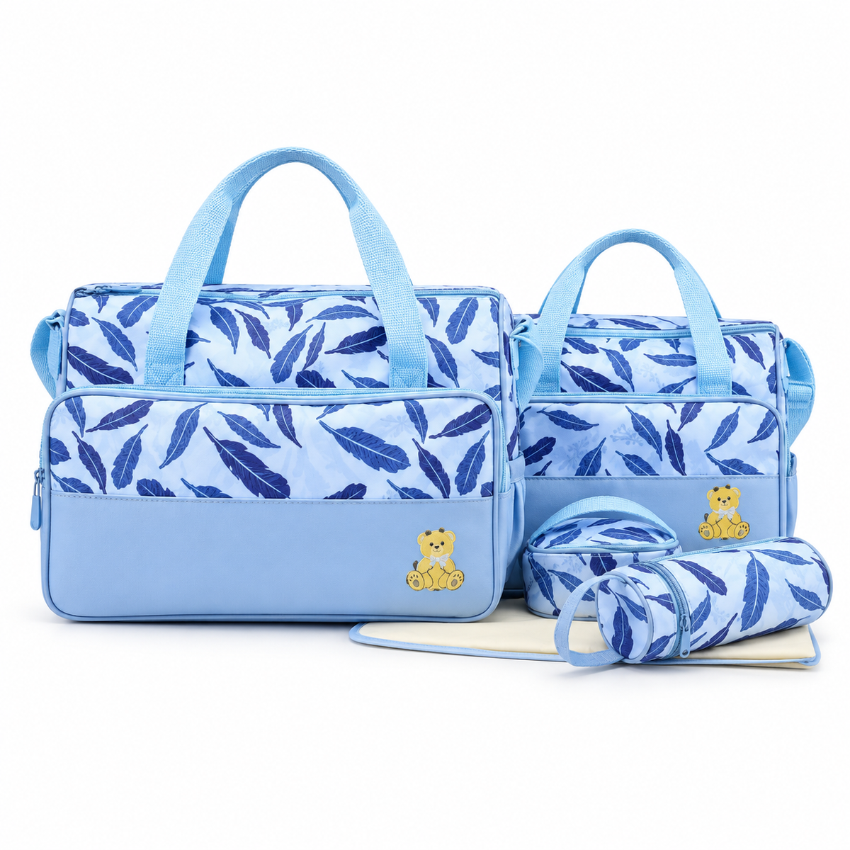Ga Dot Print Bag 4-Piece Blue