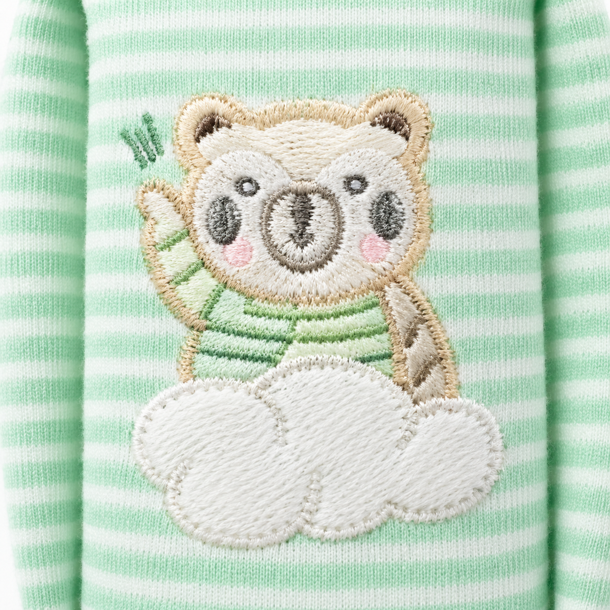 BABY FEEDER COVER BEAR GREEN – LITTLE HOME