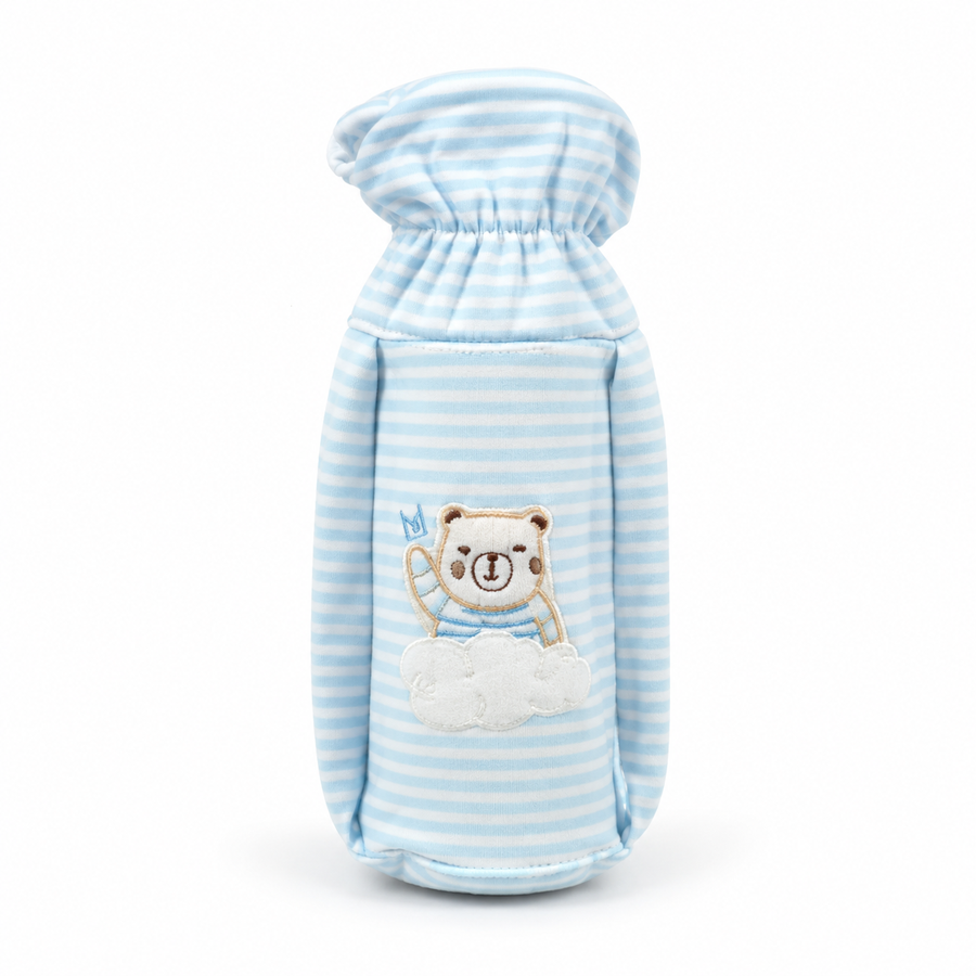 BABY FEEDER COVER BEAR BLUE LITTLE HOME