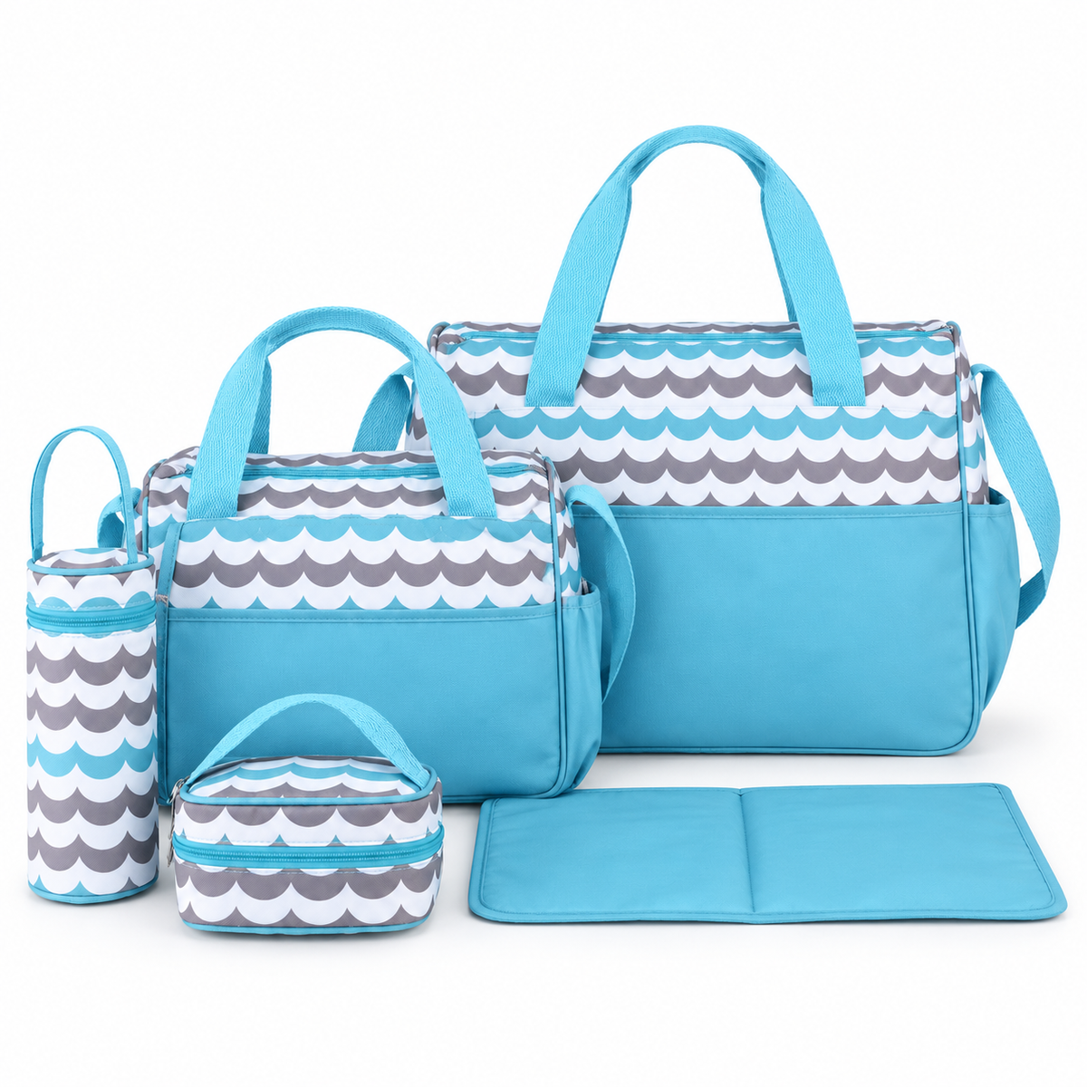 Sun Baby Bag 4-Piece Zig Zag Cyan