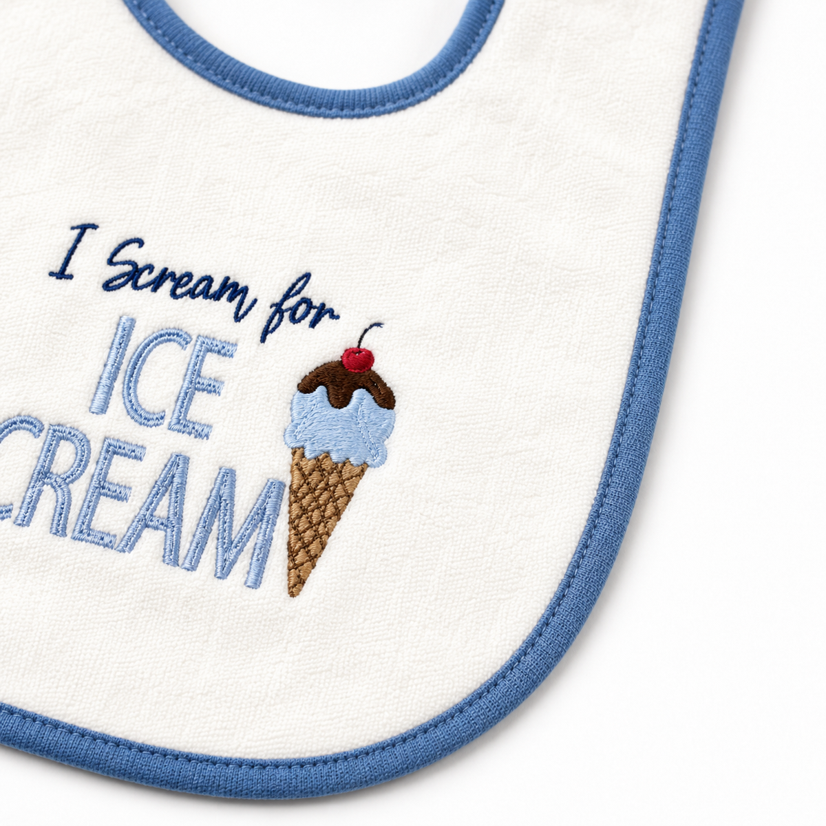 PREMIUM PACK OF 3 EMBROIDERED BABY BIBS KIDZO (BROWN,GREEN & BLUE)
