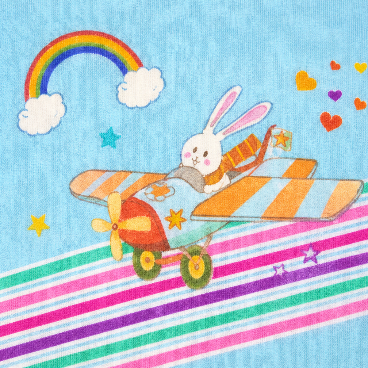 SUN BABY BIB+PLASTIC SHEET AEROPLANE CYAN