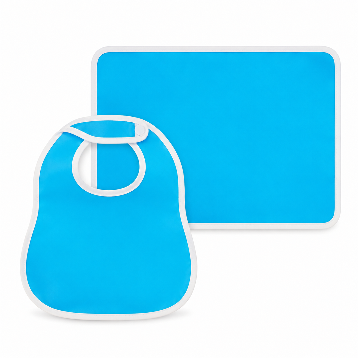 SUN BABY BIB+PLASTIC SHEET BEAR BLUE