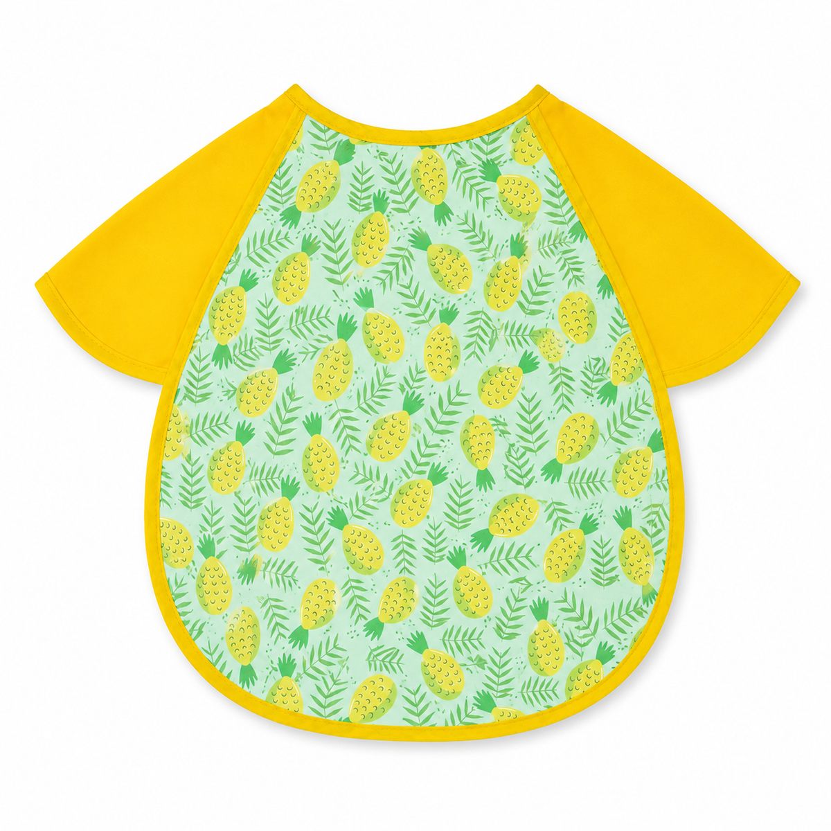 TROPICAL FRUIT PRINT BABY APRON BIB PINEAPPLE & WATERMELON FULL COVER