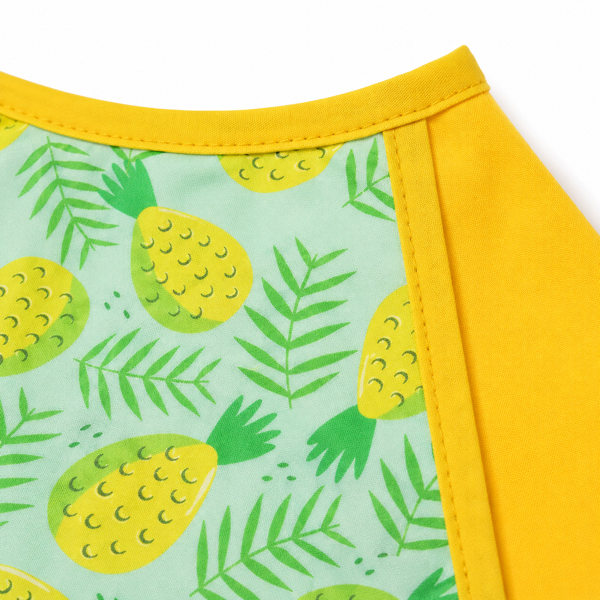 TROPICAL FRUIT PRINT BABY APRON BIB PINEAPPLE & WATERMELON FULL COVER