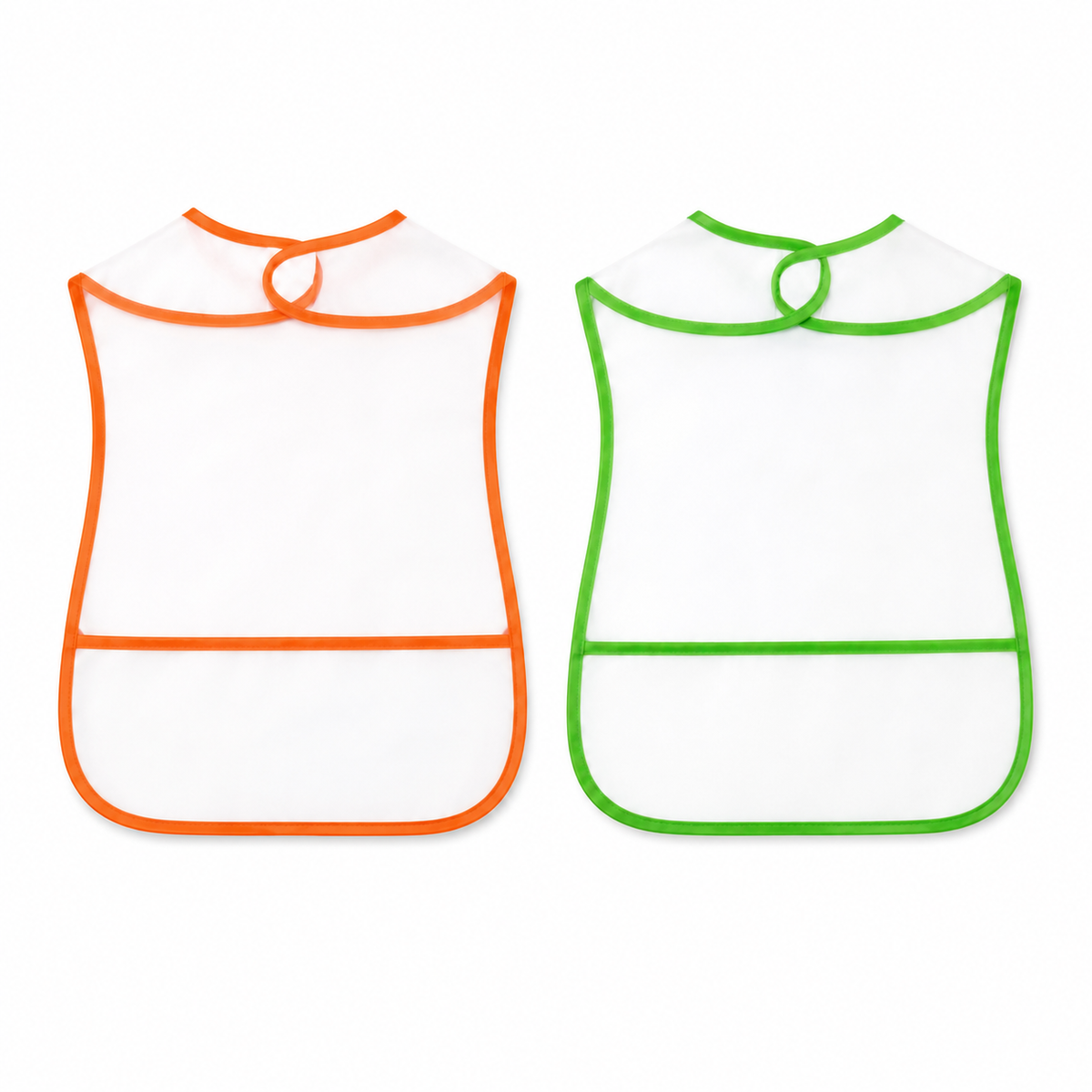 TU BRAND IMPORTED 2 PIECE BABY FEEDING BIB SET RACCOON DESIGN WATERPROOF