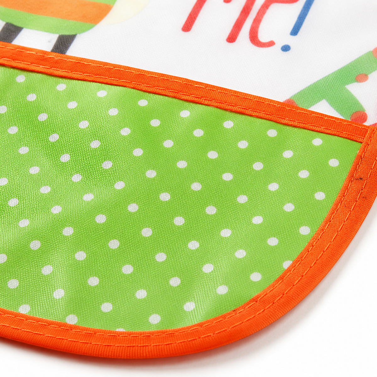 TU BRAND IMPORTED 2 PIECE BABY FEEDING BIB SET RACCOON DESIGN WATERPROOF
