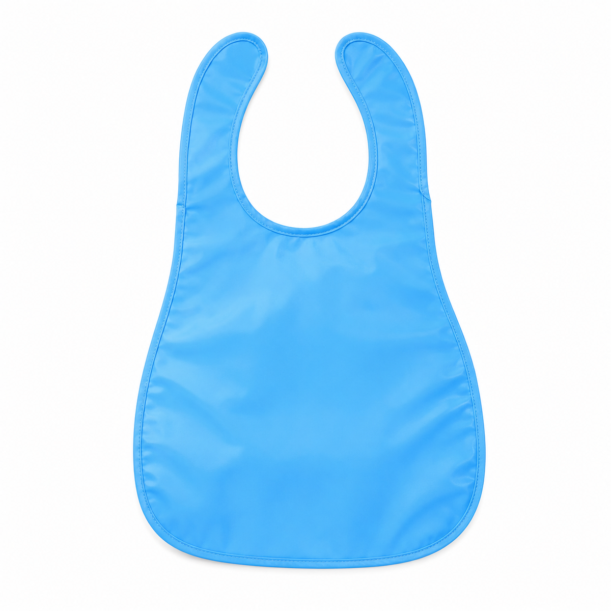 WATERPROOF BABY APRON BIB BLUE TUXEDO PRINT WITH YELLOW DUCK