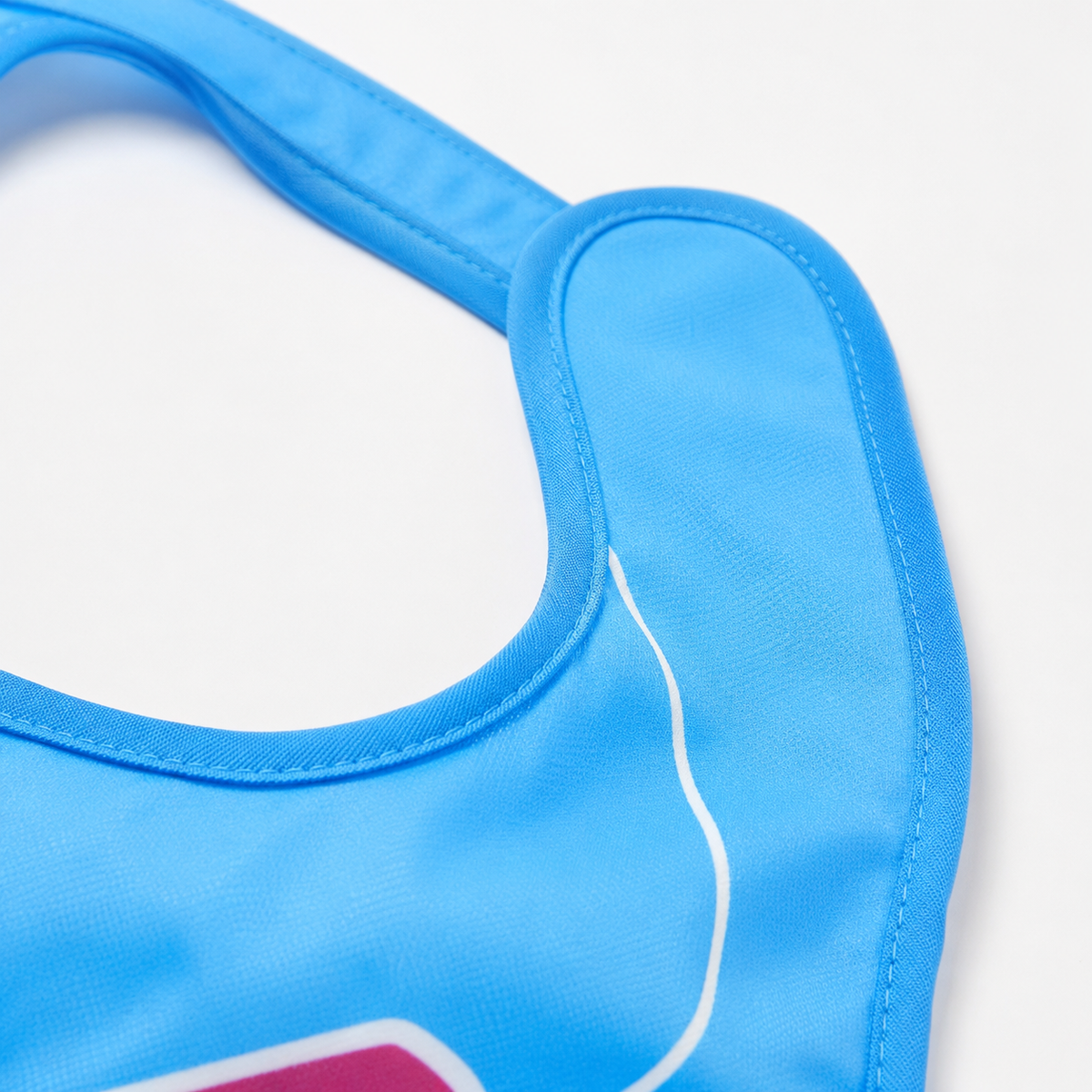 WATERPROOF BABY APRON BIB BLUE TUXEDO PRINT WITH YELLOW DUCK