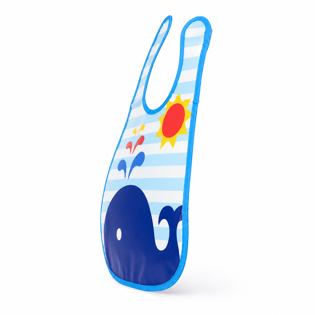 WATERPROOF BABY APRON BIB DOLPHIN PRINT WITH BLUE