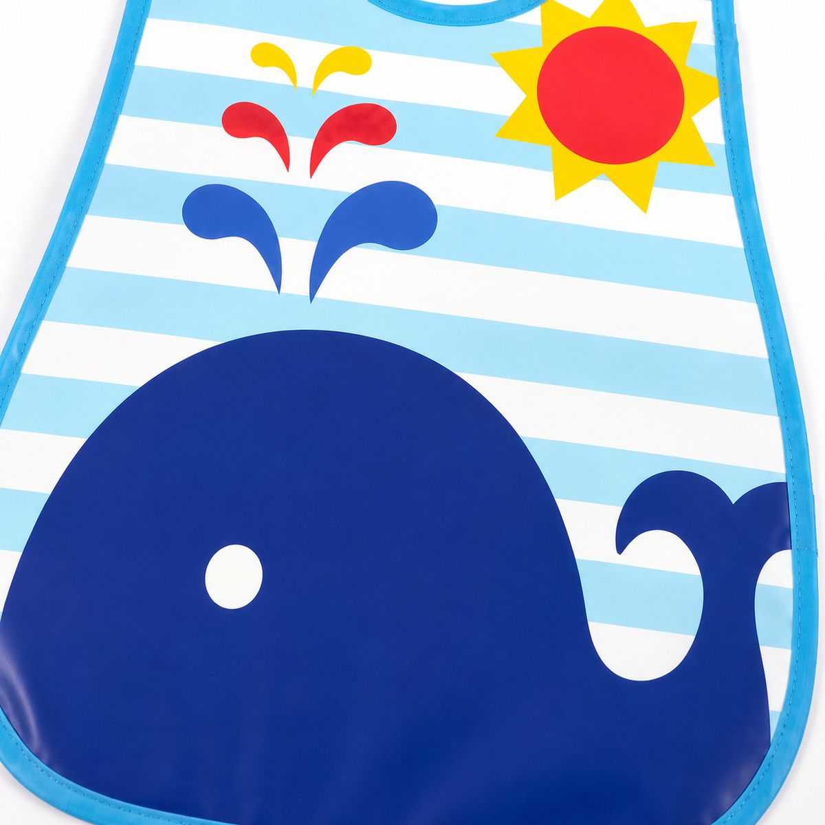 WATERPROOF BABY APRON BIB DOLPHIN PRINT WITH BLUE