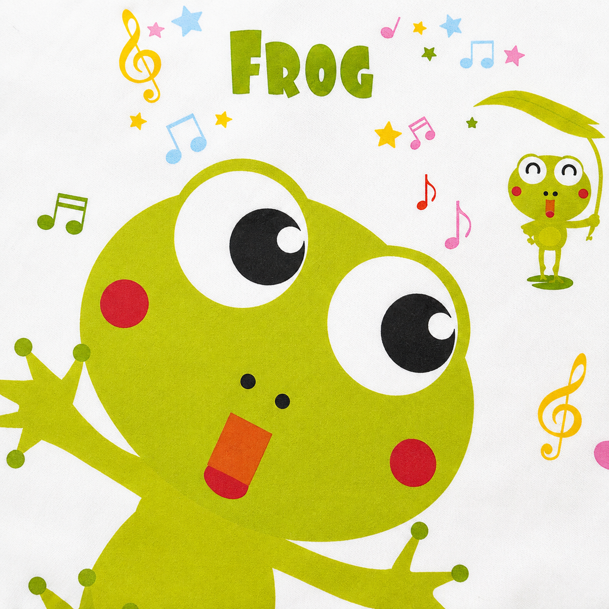 WATERPROOF BABY APRON BIB FROG PRINT WITH GREEN