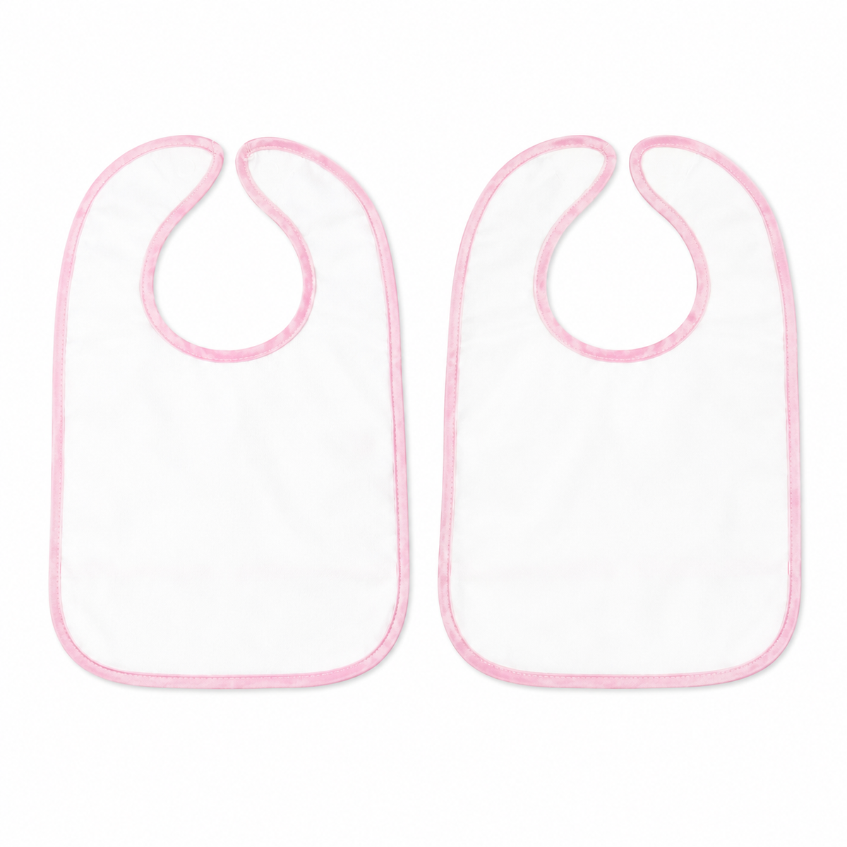 PACK OF 2 WATERPROOF BABY BIBS PEARL NECKLACE & FLORAL PRINT WITH CRUMB CATCHER POCKET