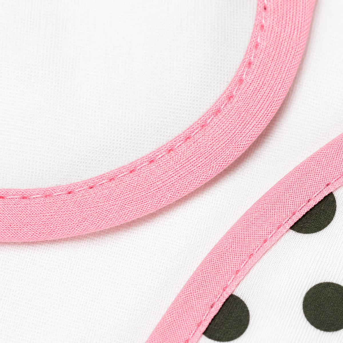 PACK OF 2 WATERPROOF BABY BIBS SPARKLING & POLKA DOT PRINT WITH CRUMB CATCHER POCKET
