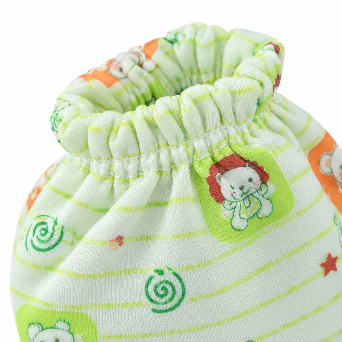 BABY CAP SET PRINTED GREEN