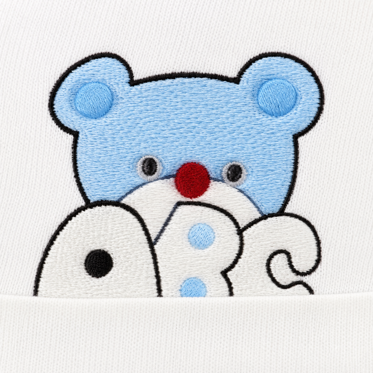 BABY ROUND CAP BEAR PRINTED BLUE