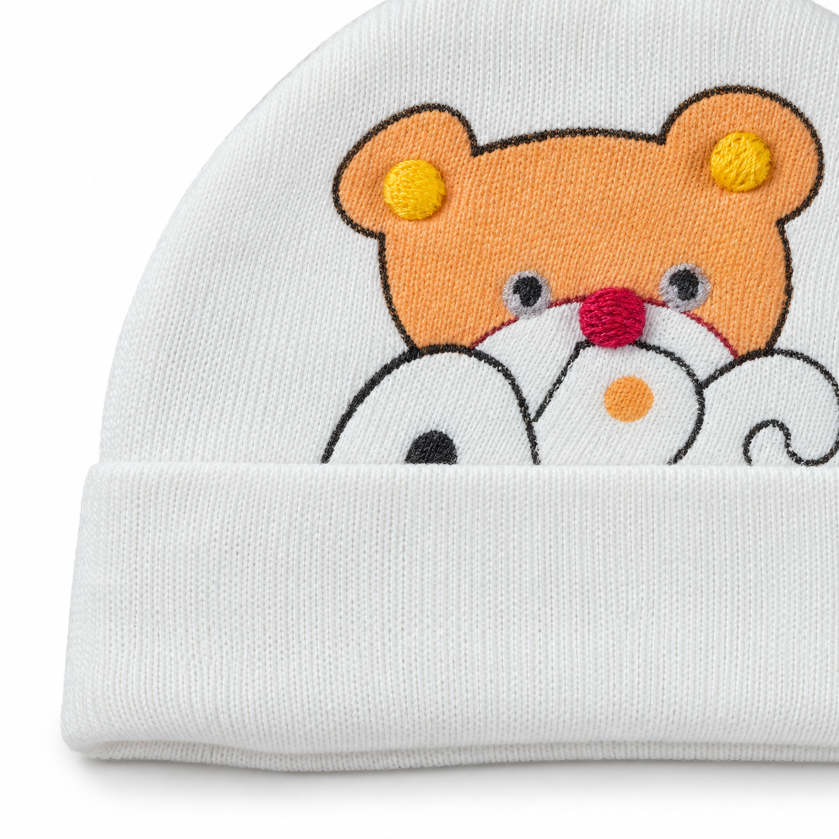 BABY ROUND CAP BEAR PRINTED