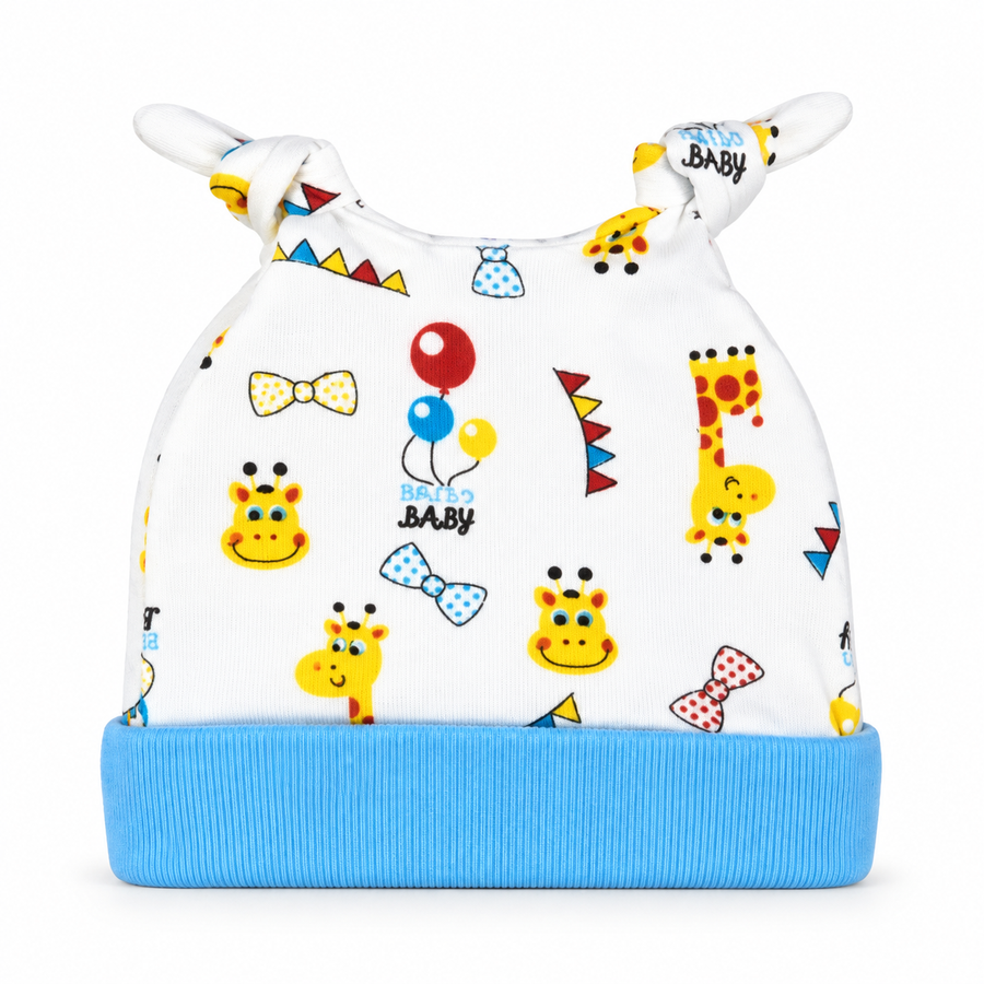 BABY ROUND CAP DOUBLE TAIL PRINTED