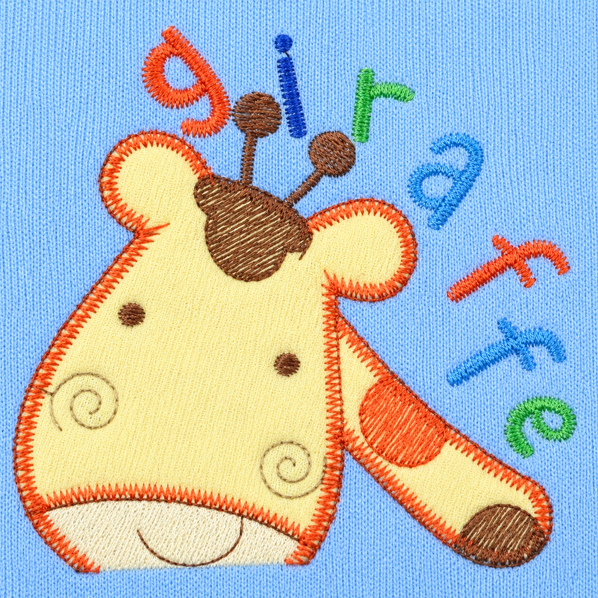 BABY ROUND CAP GIRAFFE BLUE