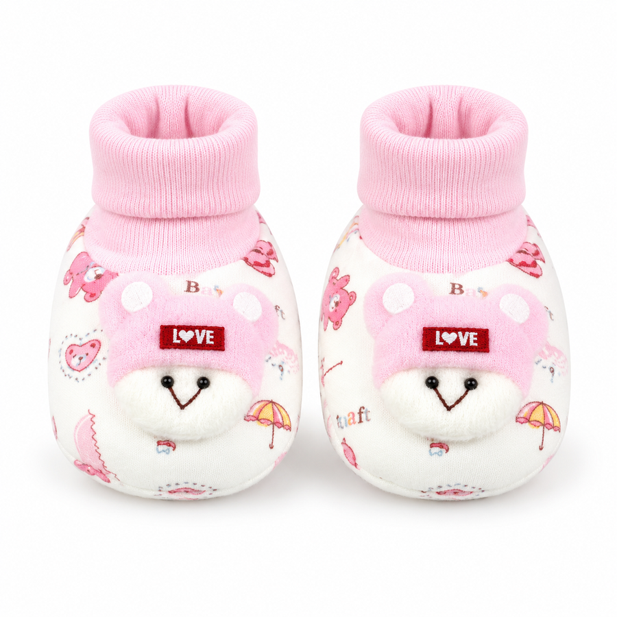 BABY GIFT BOOTIES THAI PRINTED PINK