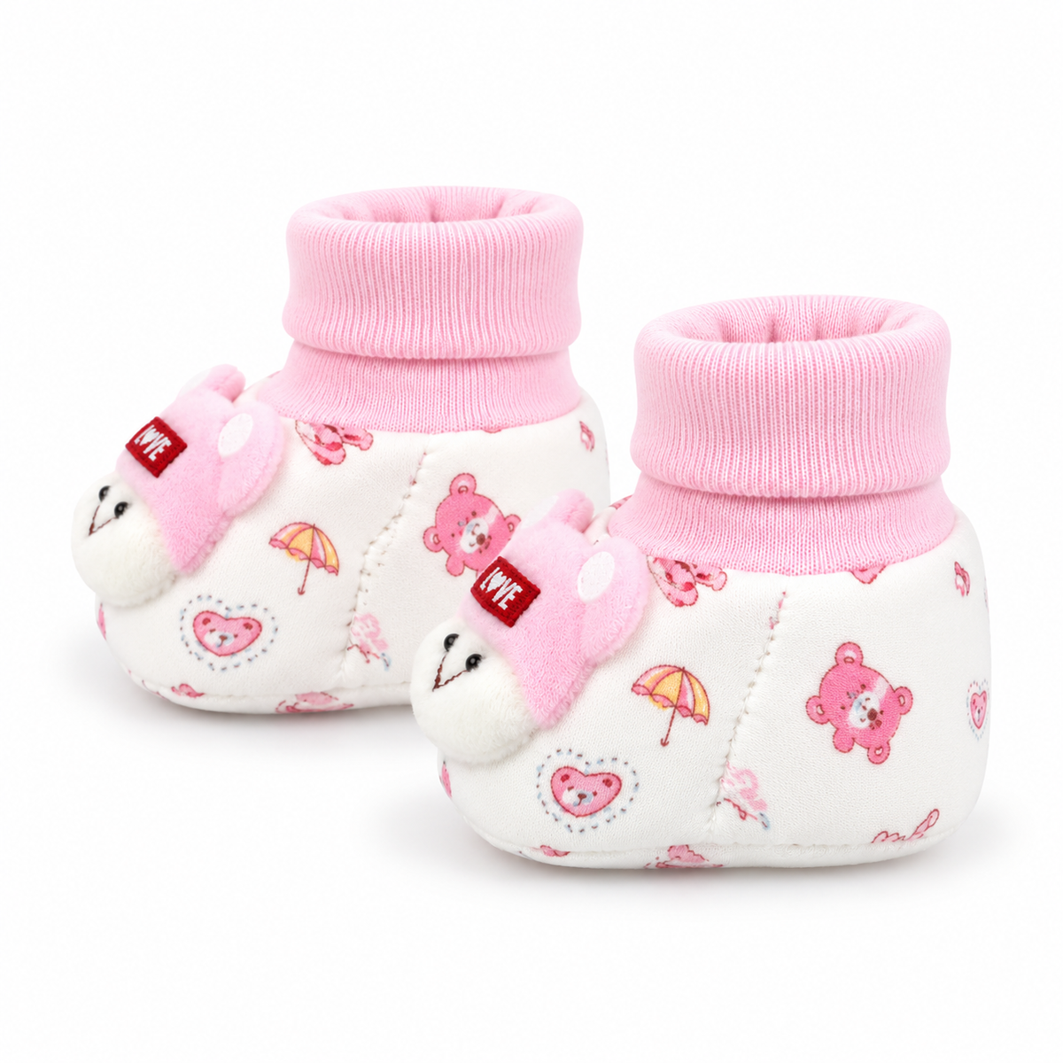 BABY GIFT BOOTIES THAI PRINTED PINK
